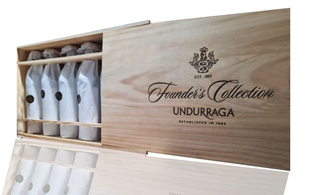Kit 6 Vinhos Undurraga Founder’s Collection Cabernet Sauvignon 750 ml - Caixa Madeira