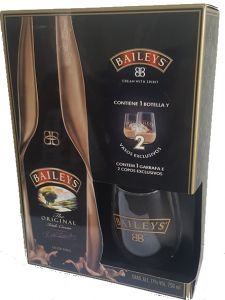 Kit Licor Baileys 2 copos 750 ml
