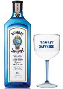 Gin Bombay Sapphire 750 ml + Taça