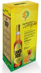 Kit Cachaça Santa Dose com Cálice 700 ml