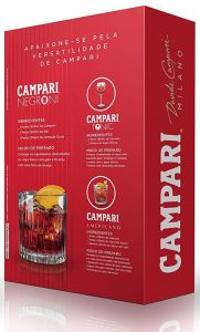 Kit Campari 900 ml + Copo