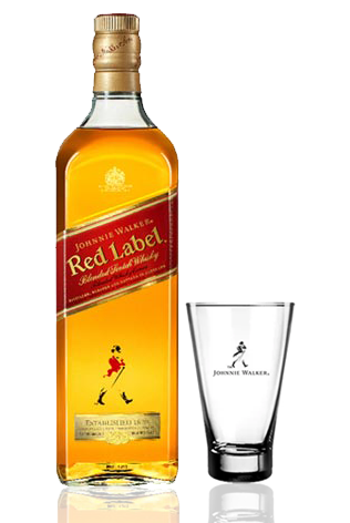 Whisky Johnnie Walker Red Label 1000 ml + Copo 400 ml