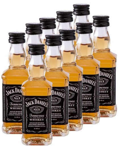 Kit 10 Miniatura Jack Daniels 50 ml