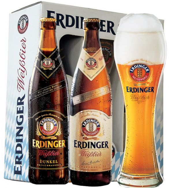 Kit 2 Cerveja Erdinger c/ Copo