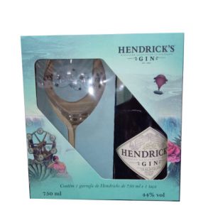 Kit Gin Hendricks 750 ml Com Taça De Vidro