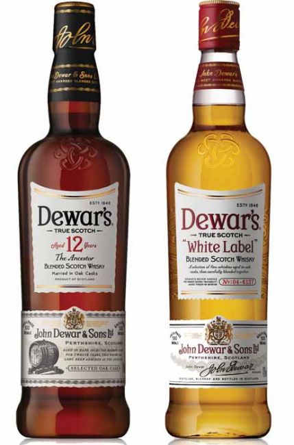Kit Whisky Dewars White Label 750 ml + Dewars 12 anos 750 ml