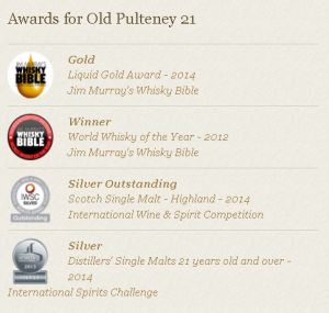 Whisky Old Pulteney 21 anos 700 ml - Single Malt