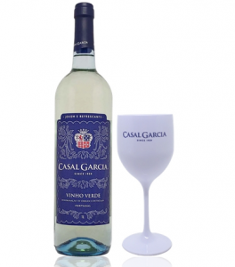 Kit Vinho Casal Garcia Verde Branco 750 ml + Taça